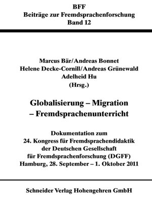 cover image of Globalisierung--Migration--Fremdsprachenunterricht